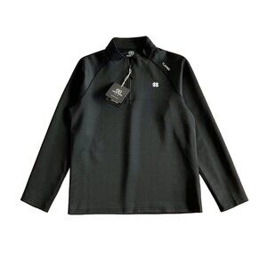 Kolon Sport Black Half-Zip Long-Sleeved Top